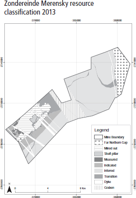 Zondereinde Merensky resource
classification 2013