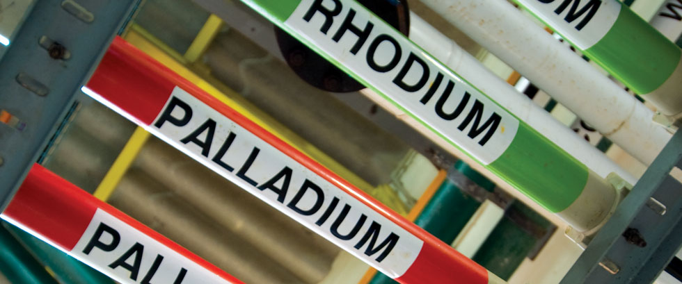 Since 1992, all of Zondereinde�s PGM concentrate has
been toll-refined under contract with Heraeus [photo]