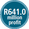 R640 million profit